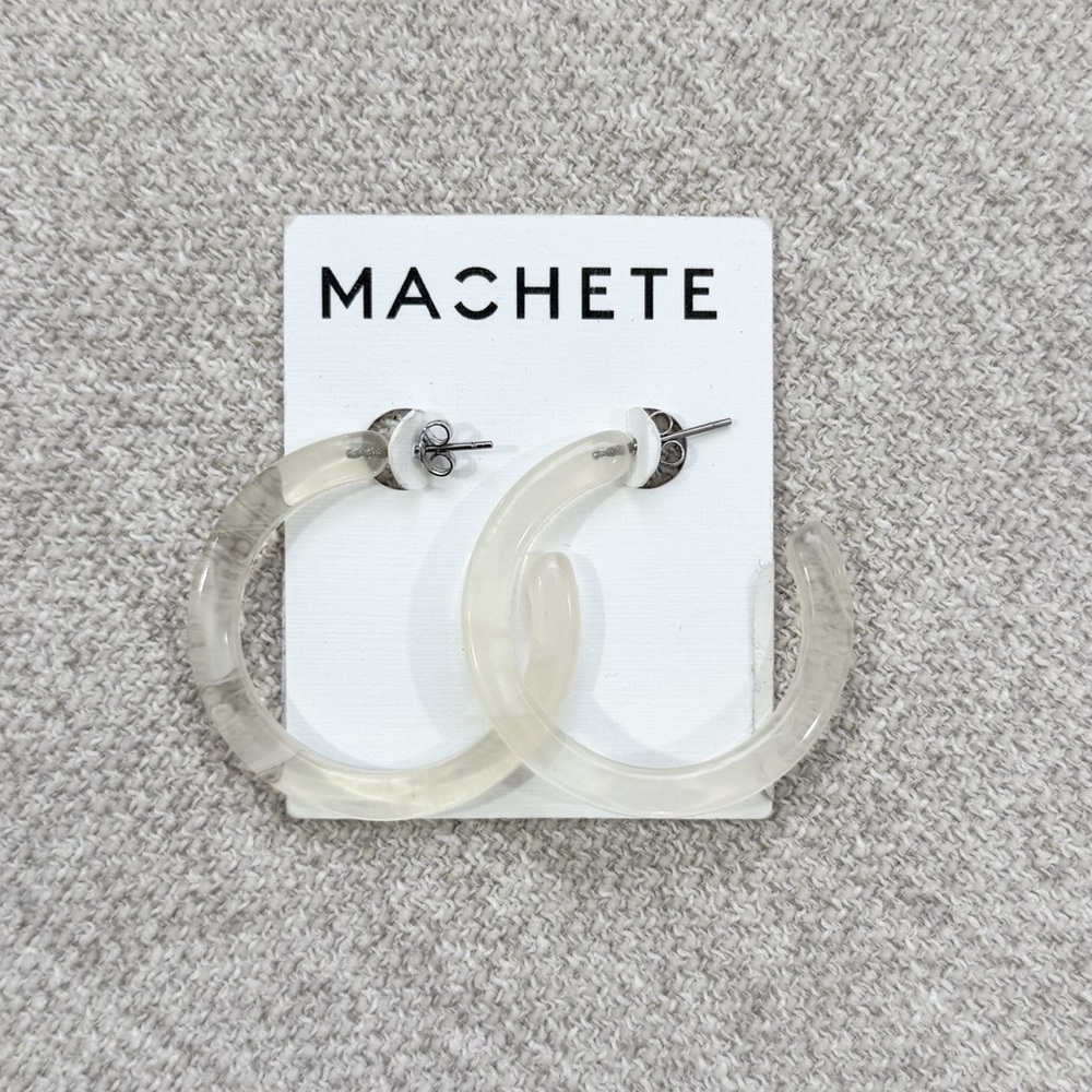 NWT Machete Midi Hoops in Quartz